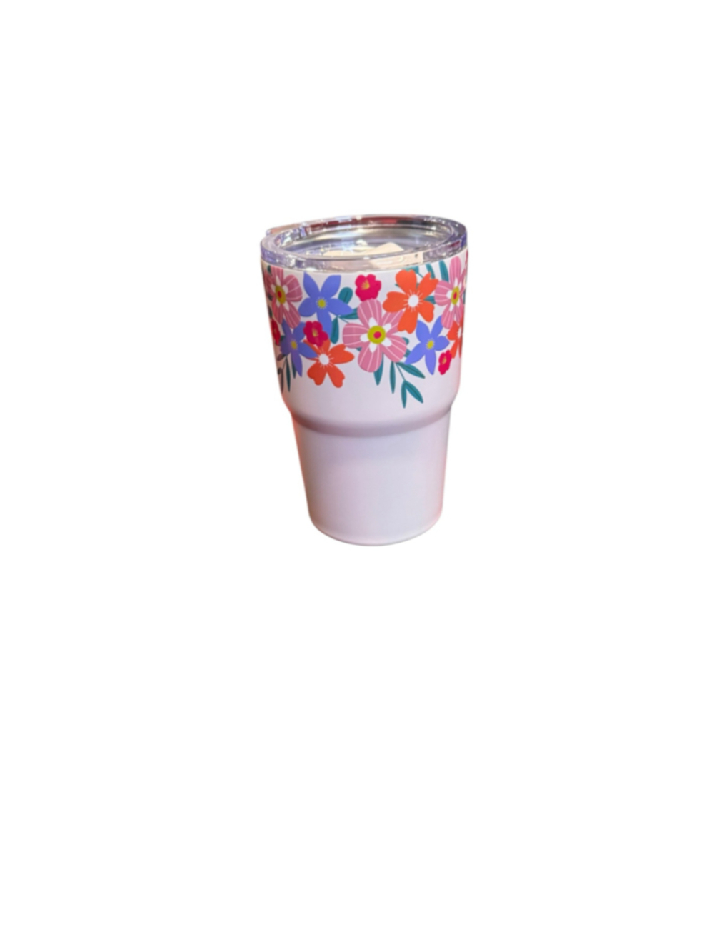 The Spring Shop Floral Drinkware Tumbler One Size White Multicolor